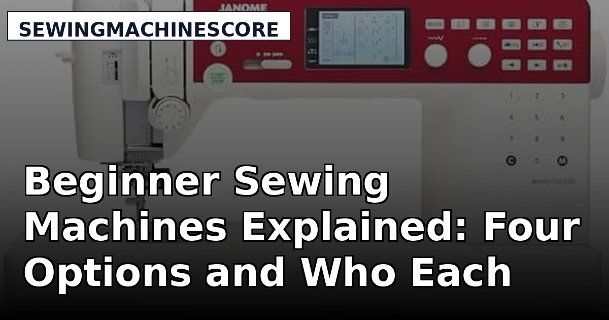 Beginner Sewing Machines Explained: Four Options and Who Each One Fits
