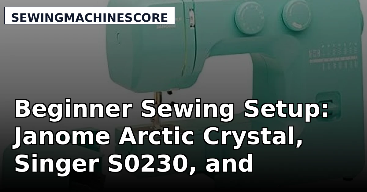 Beginner Sewing Setup: Janome Arctic Crystal, Singer S0230, and Threaders
