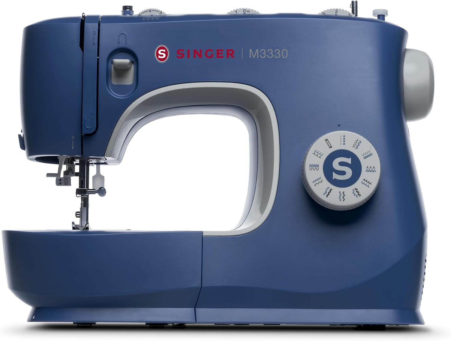 SINGER M3330 navy blue beginner sewing machine with accessories