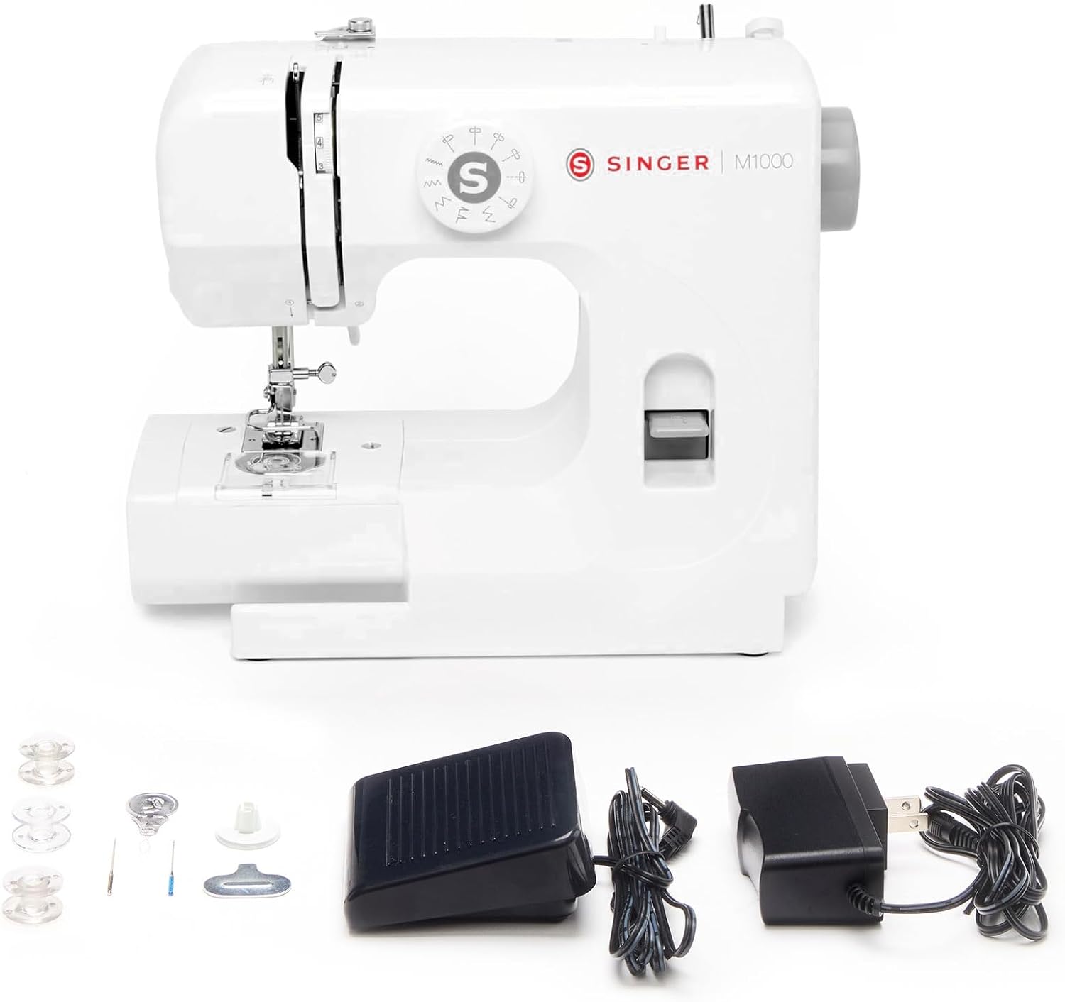SINGER® M1000 (White) Portable Mending Machine with Accessory Kit