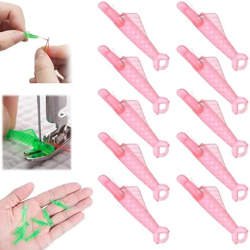 10 Pcs Fish Mouth Sewing Machine Needle Threader,2024 New Upgraded Automatic Sewing Needle Threader,Simple Needle Threader Tool,Quick Sewing Machine Cycle Simple Needle Threader Tool (Gree