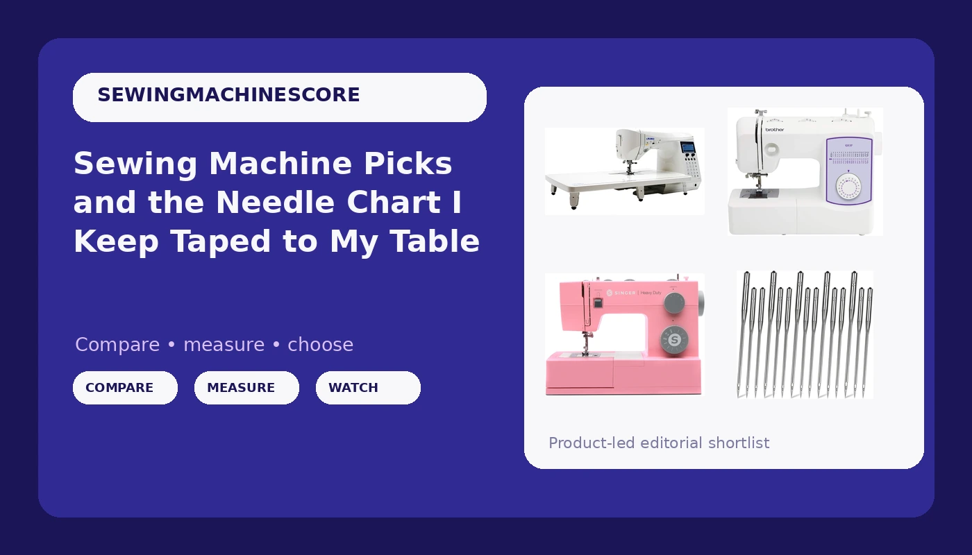 Sewing Machine Picks and the Needle Chart I Keep Taped to My Table
